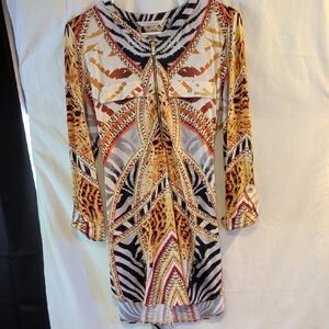 Peter Nygard Tunic Blouse with Bold Patterns